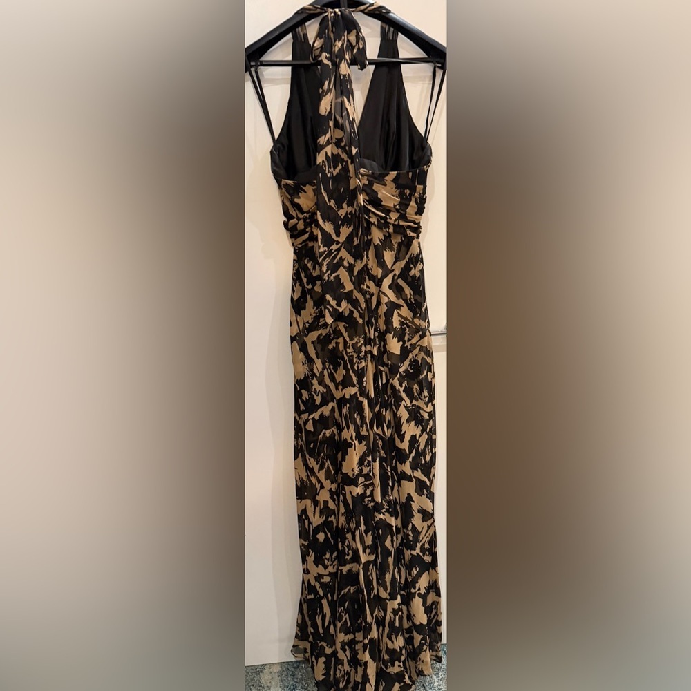 Donna Ricco Black and Camel Formal Gown 16 - Picture 10 of 13